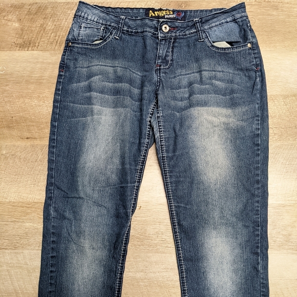 Angels Dark Wash Straight Leg Jeans - Picture 3 of 6